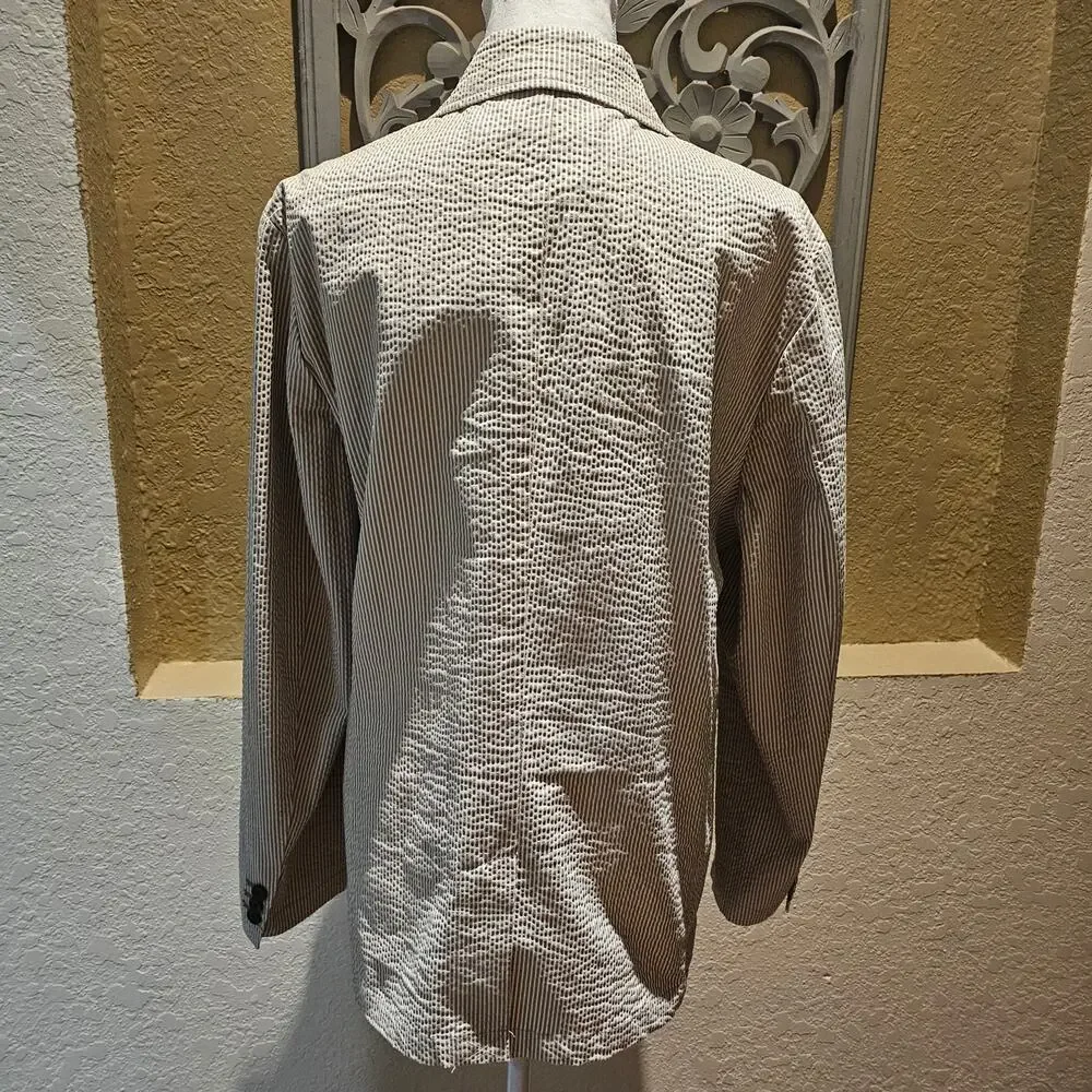 Goodfellow Kenwood Blazer M Seersucker Sport Coat Preppy Coastal Old Money